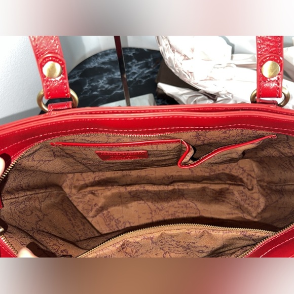 PATRICIA NASH Discovery Leather Bonzano Tote Ruby Red Large Bag AUTHENTIC NWT - Picture 12 of 14